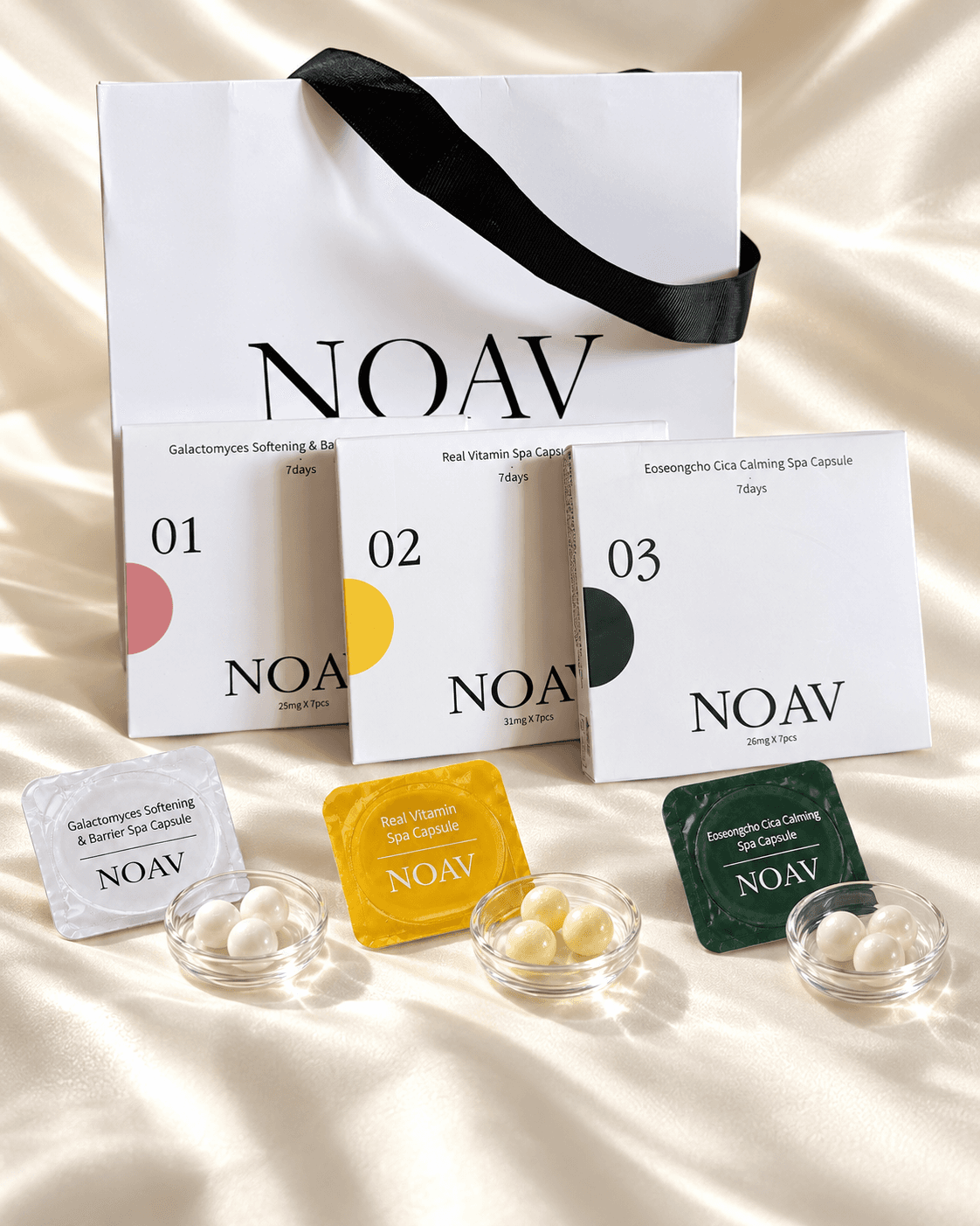 NOAV Barrier 01, Real Vitamin 02, Cica 03 SPA капсулууд
